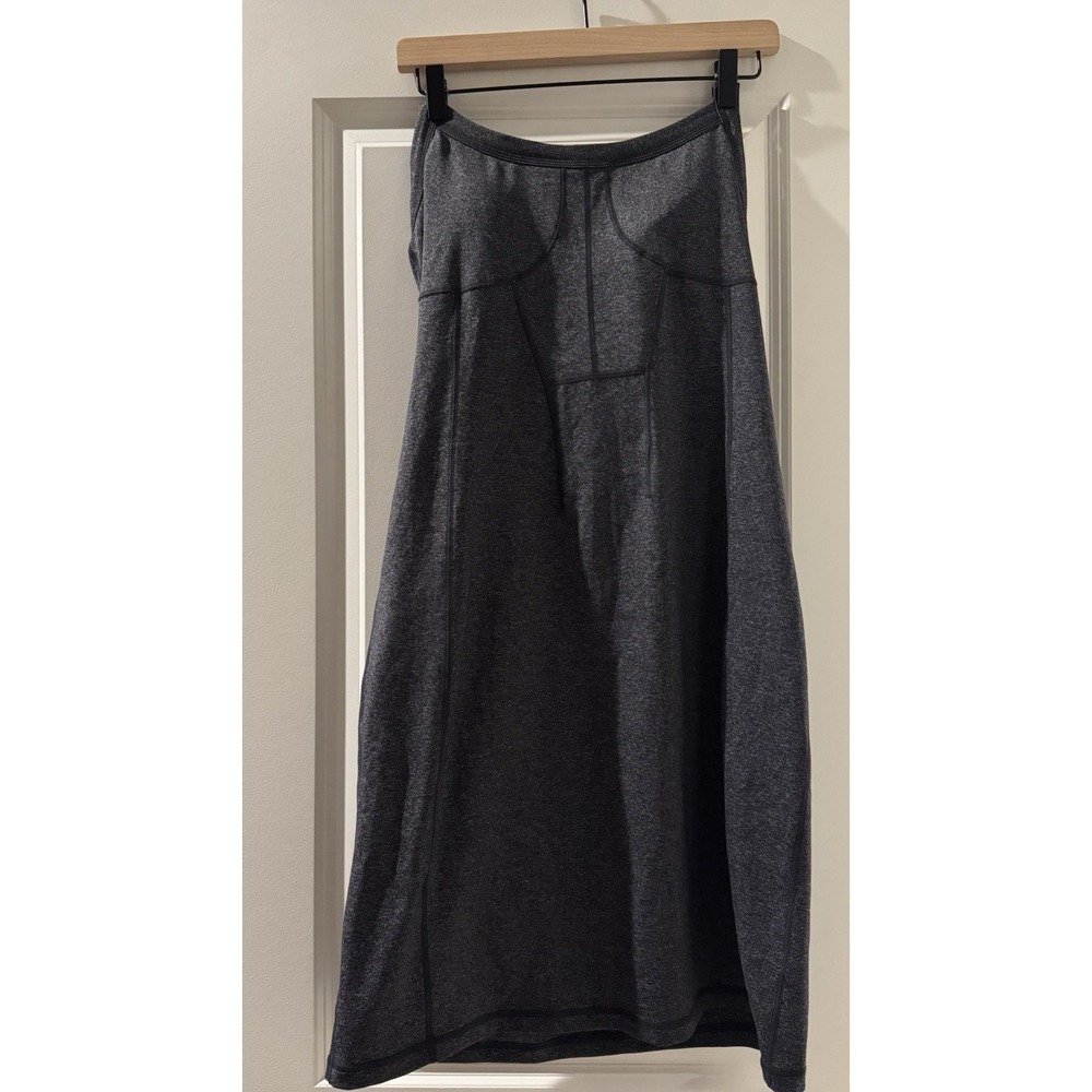Athleta Gray Heather Halter Dress Built In Bra Athletic Casual Size 12